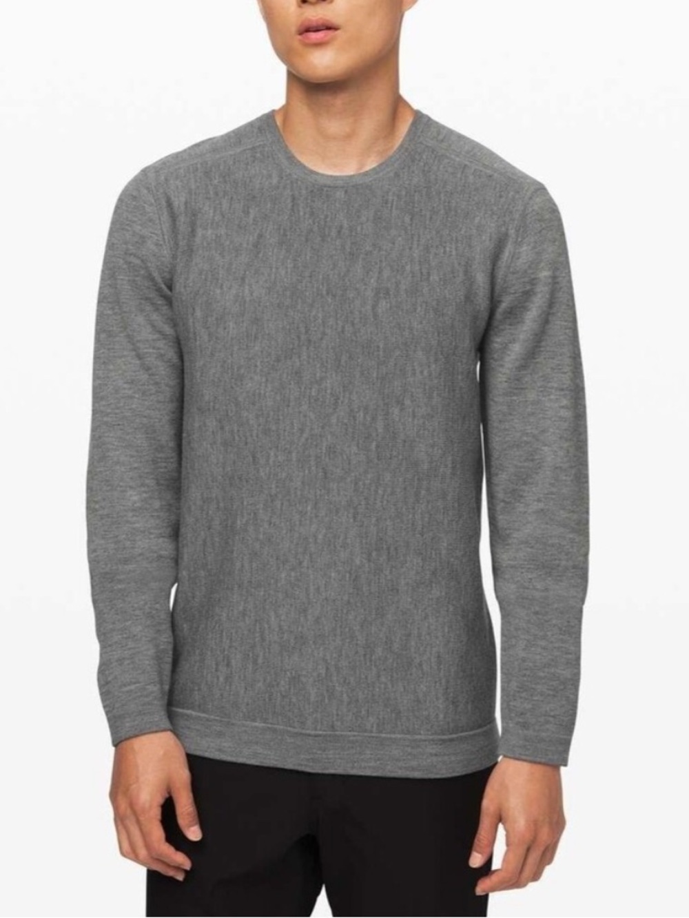 Lululemon | Men’s Grey Alpine Air Crew Sweater Merino Wool Blend Size Medium